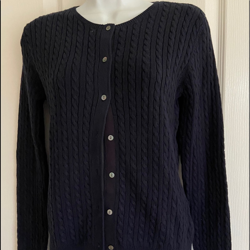 Navy ribbed cardigan brand new condition